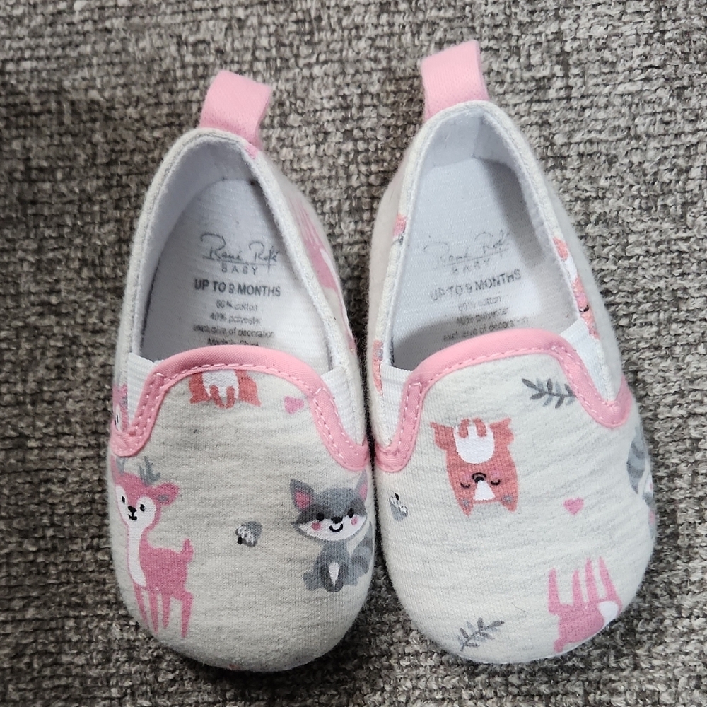 Pink and Gray Baby Shoes